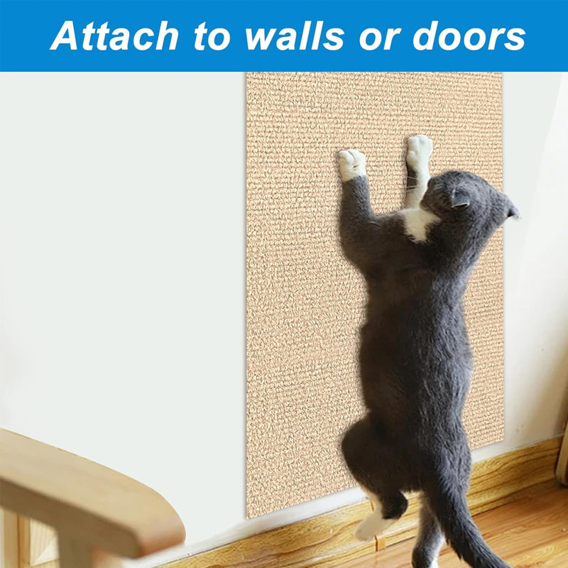 2PACK Self-Adhesive Cat Scratching Mat, Durable Scratch Guard for Sofa,cat Scratch Furniture Protector, 39" H x 11.8" W