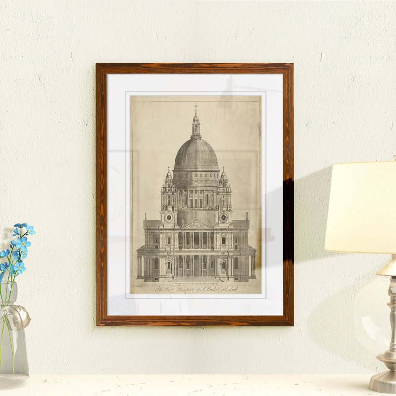 « st. paul cathedral » par paul cezanne-« photo », reproduction d’art encadrée, H 38 po x l 28 po x P 1,25 po