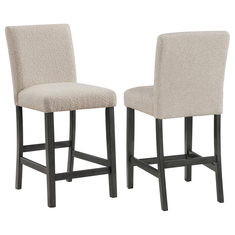 Aliziah Boucle Upholstered Counter Chair Beige, Beige