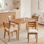 Chaises de salle à manger en bois massif - Chaise d'appoint rembourrée avec coussin