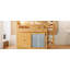 Lit mezzanine double avec armoire de rangement, garde-robe et DEL, couleur bois et espresso-1422554694