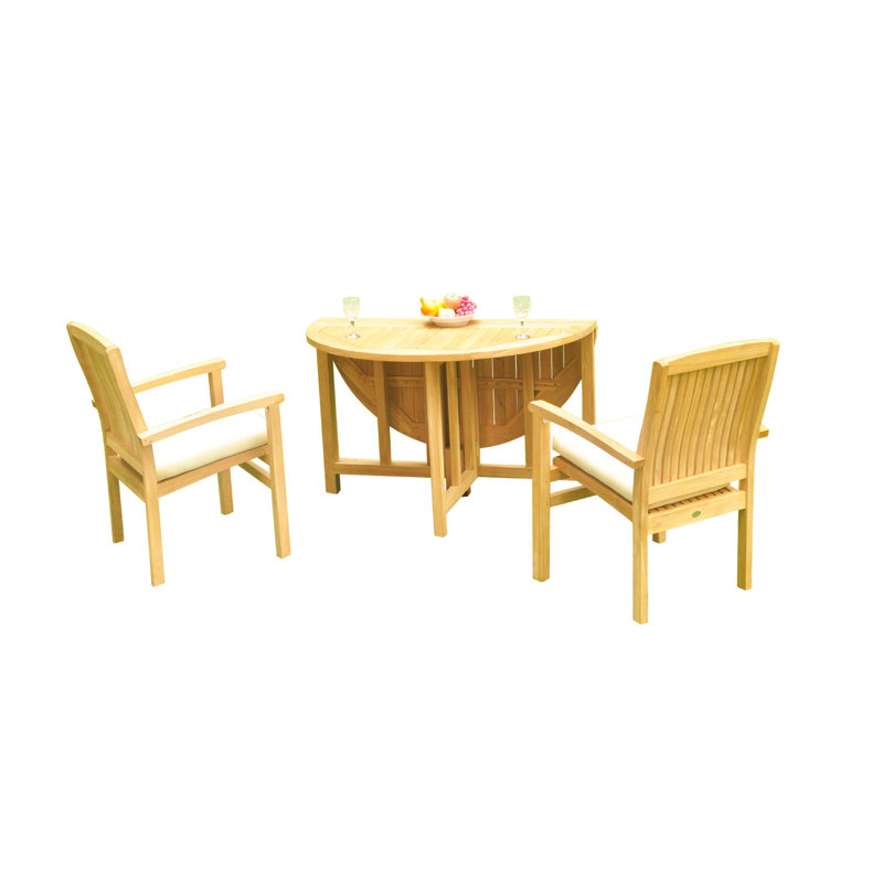 Wave Outdoor - Piece Teak Bistro Set, 2