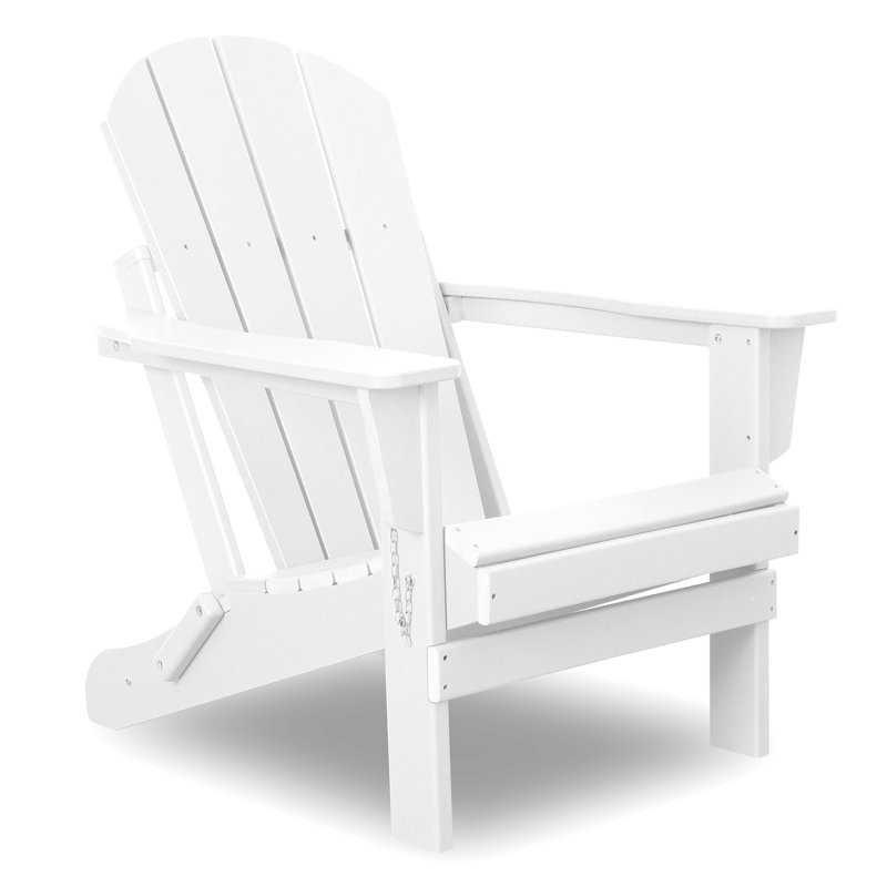 Chaise Adirondack pliante en plastique Farrahn, Bleu
