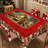 1pc Red Christmas Themed Lenart With Jesus' Birth Scene, Biblical Birth Of Jesus Lenart, Holiday Party Outdoor Decoration Lenart, Xmas Decor, Kitchen Accessories, Round Table Cloth, Table Cloth Rectangle Table, Christmas Gift-892969044