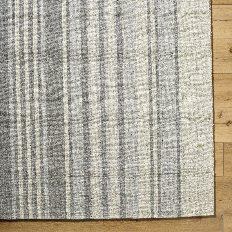 Romano Hand Loomed Wool Striped Area Rug, Rectangle 8' x 10'