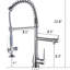 Mélangeur d'évier commercial en nickel brossé - extractible, poignée simple, robinet de cuisine facile à installer avec nickel, fonction avancée