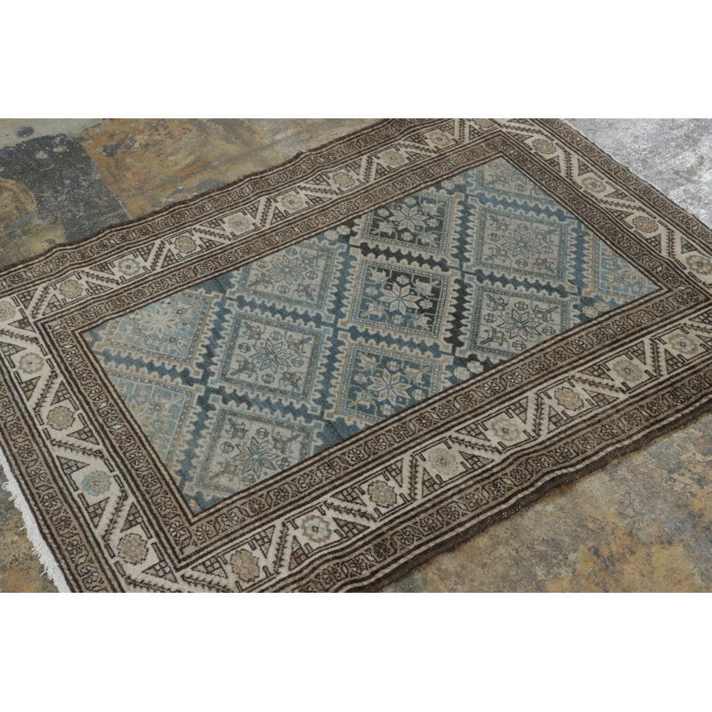 Antique One-of-a-Kind 3'3" X 4'4" Hand Knotted Area Rug