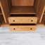 Armoire penderie en bois brun avec tiroirs-1117050676
