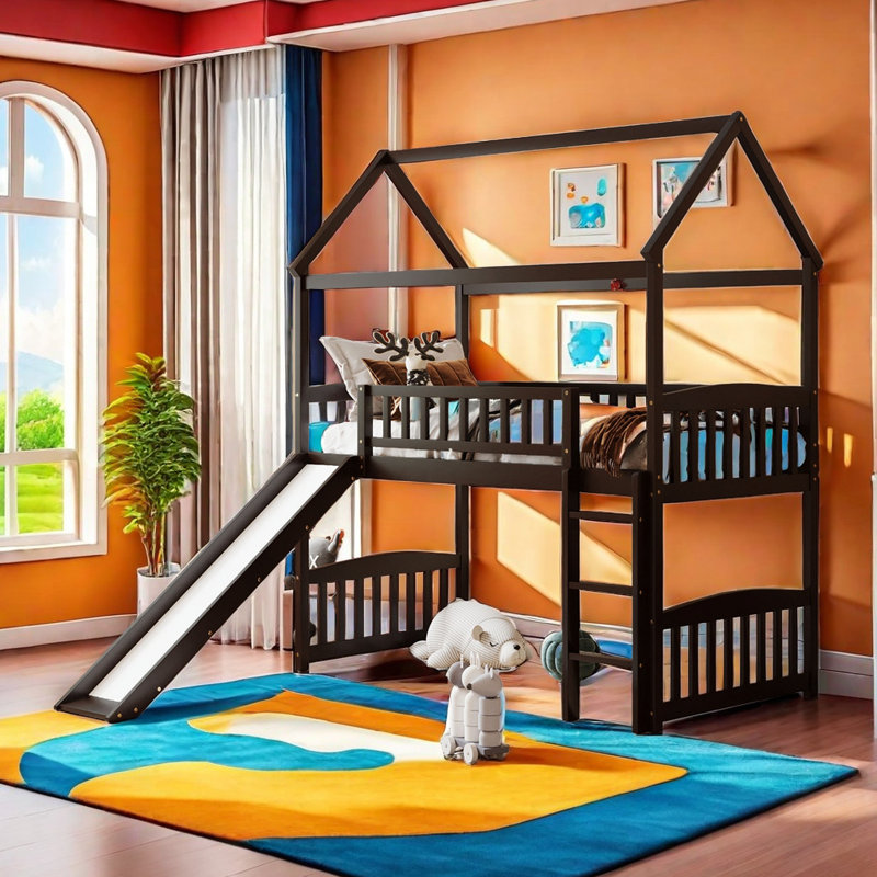 Lit mezzanine simple Alaiyah Kids, Espresso