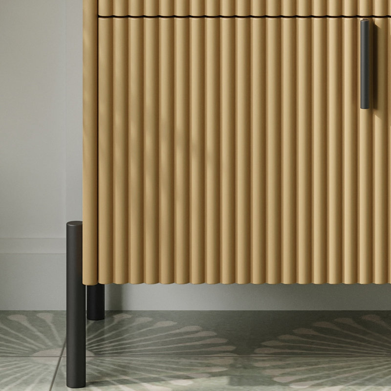 Meuble-lavabo 30 po avec lavabo en céramique, Naturel
