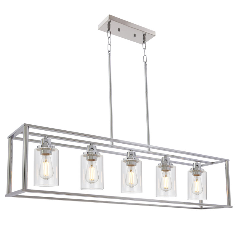 Lafrance 5 - Light Kitchen Island Pendant, Chrome