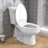 17" Two-Piece Elongated Toilet with 1.28 GPF Single Flush, Soft-Close Seat, Floor-Mount White Toilet