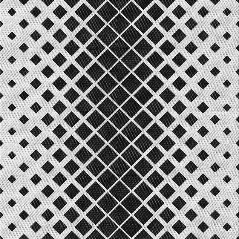 Tapis noir/gris à motifs, Carré 5 pi