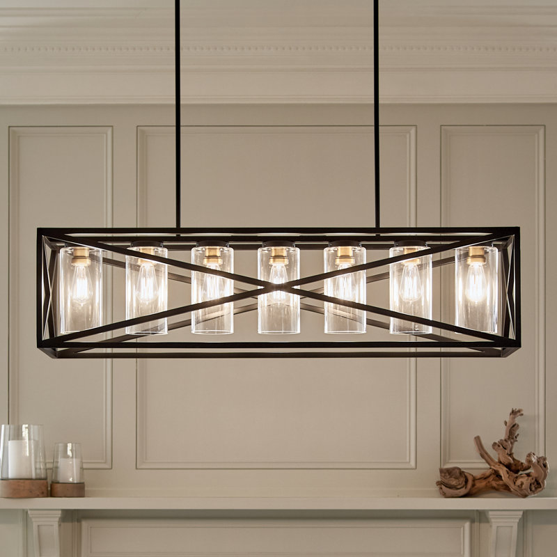 Moorgate 7 - Light Black Kitchen Island Pendant