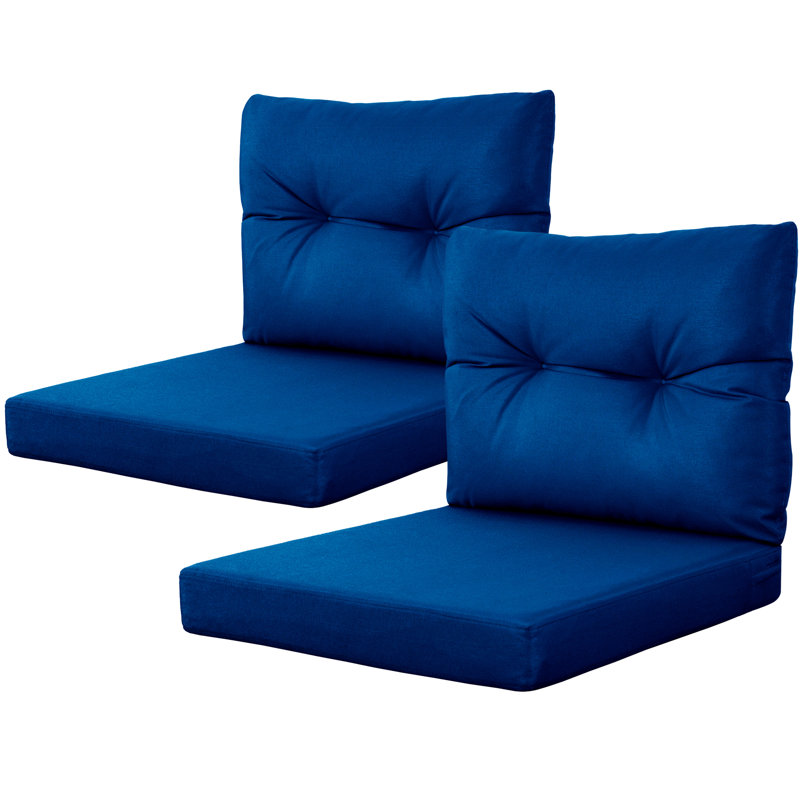 Outdoor Deep Seat Cushion Set, Double Waterproof Tech Fade Resistant Outdoor Chair Cushions, Patio Furniture Cushions With Straps For Chair Sofa Couch(Set Of Two)