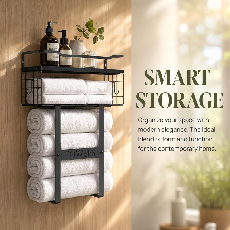 39.87 cm Steel 2 - Bar Towel Rack
