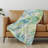 Addison Machine Washable Sherpa Leaves Throw Blanket