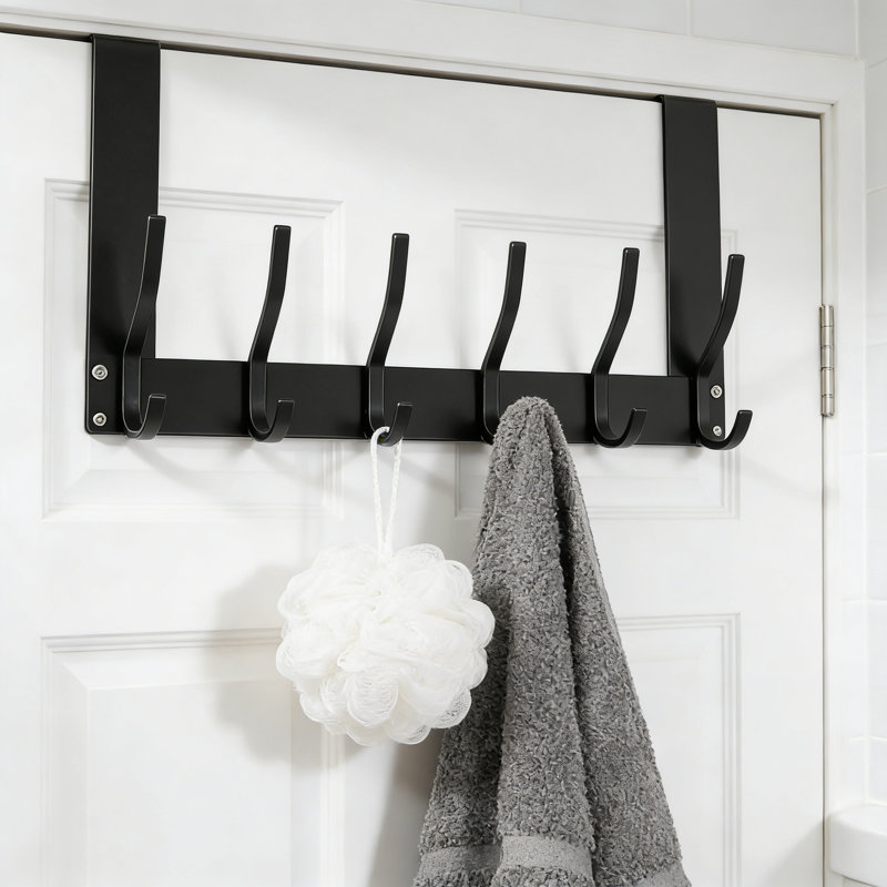 Wooden Heavy-Duty Over-the-Door Hook Rack – 11 Arms, Holds 45 Lbs Each, For Towels, Coats, Bags, And Hats