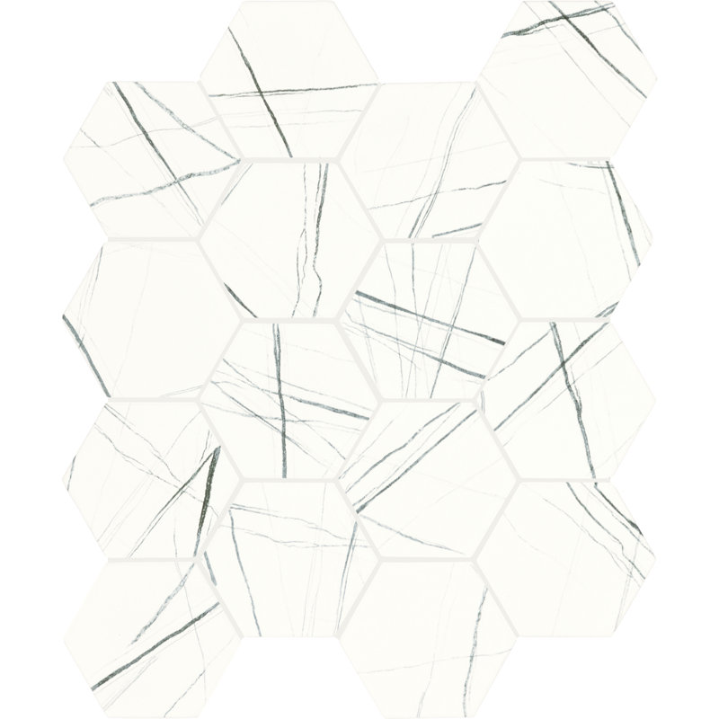 Carrelage de sol en mosaïque hexagonale Itona