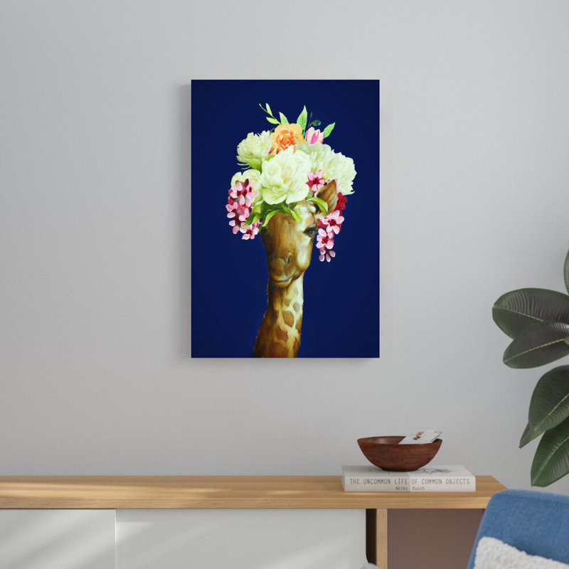«Fancy Giraffe», reproduction d'art sur toile tendue, H 30 po x l 20 po