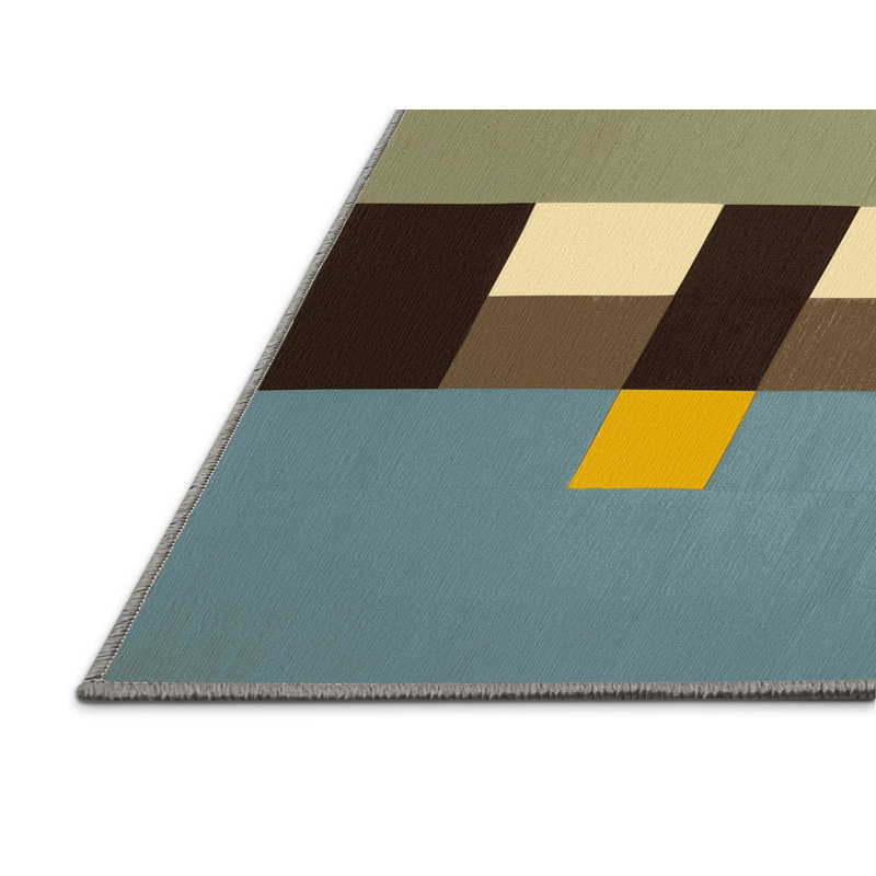 Pixel Patchwork Rug, Square 6'