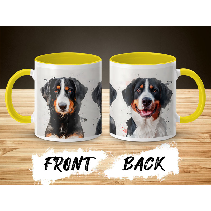 Ceramic Coffee Mug, 2, Yellow