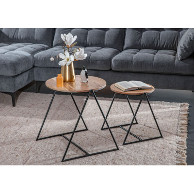 Magnolia Solid Wood Frame Nesting Tables
