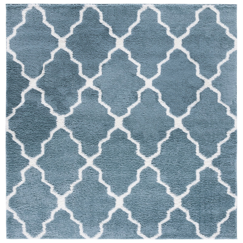 Berber Shag Performance Geometric Rug, Square 7'