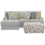 Youngblood - Méridienne 2 pièces avec siège à ressorts confortables, repose-pieds cocktail de 41 po et 6 coussins décoratifs inclus-832948689