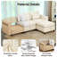 Canapé convertible surdimensionné en chenille avec rangement Boneless