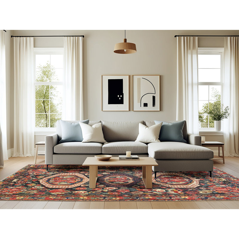 Oriental Indoor Rug, Rectangle 6' x 9'