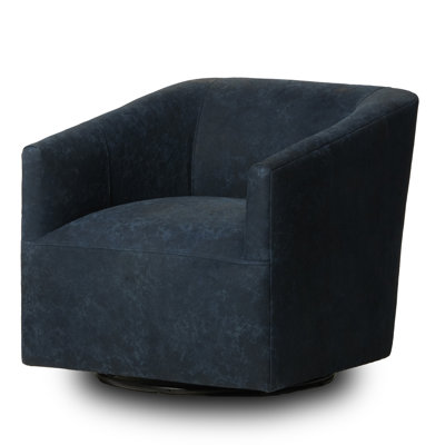Chloe Leather Swivel Accent Chair