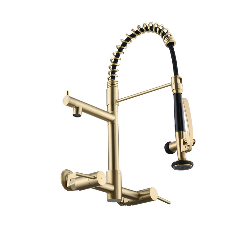 DORNBERG Kitchen Faucet, Brushed Gold