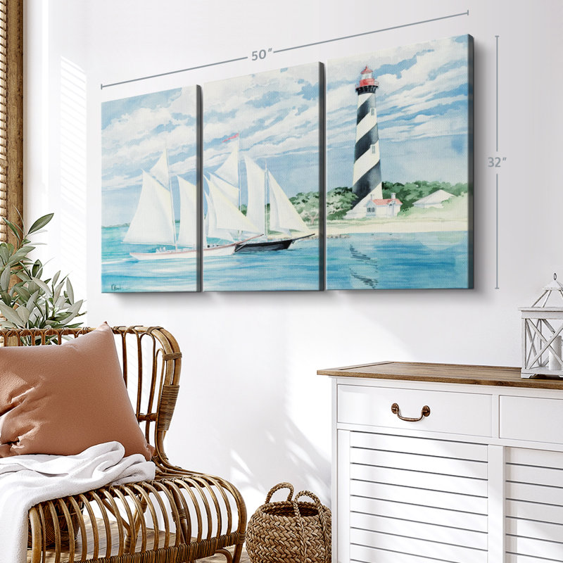 «Passing The Light», 3 pièces sur toile, H 32 po x l 50 po x P 1,25 po