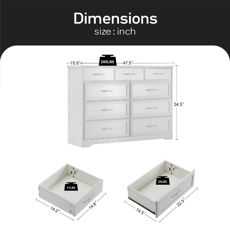Commode 9 tiroirs Kenso