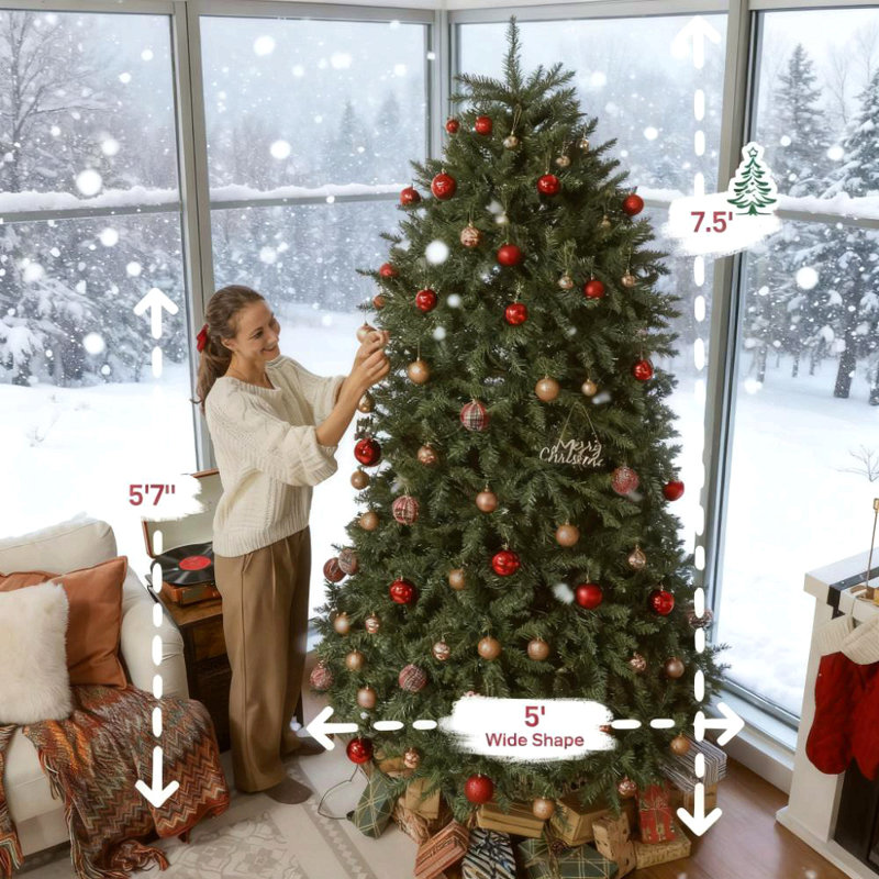 Arbre de Noël 7,5 pi, H 7,5 pi