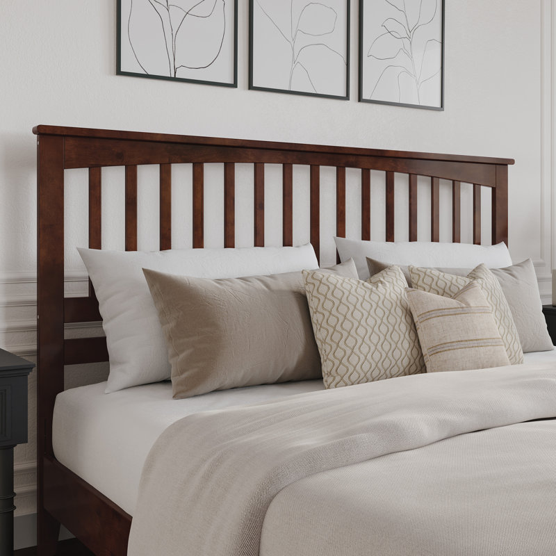 Huntsville Solid Wood Slat Headboard, Walnut, King