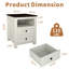 Table de chevet avec station de charge et 2 tiroirs - Table de chevet et table de bout en bois moderne avec tablette ouverte-634847184-721662035