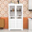 Armoire de cuisine avec portes en verre et 4 tiroirs-1995268428