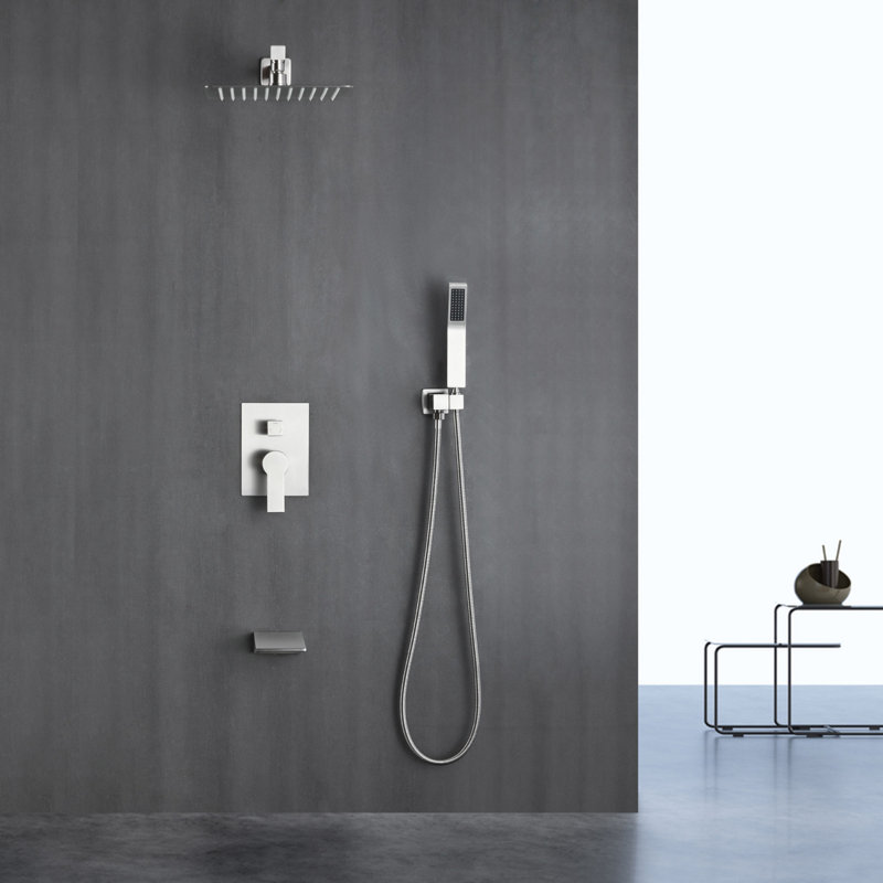 All-In-One Kit with Rough in-Valve, Brushed Nickel