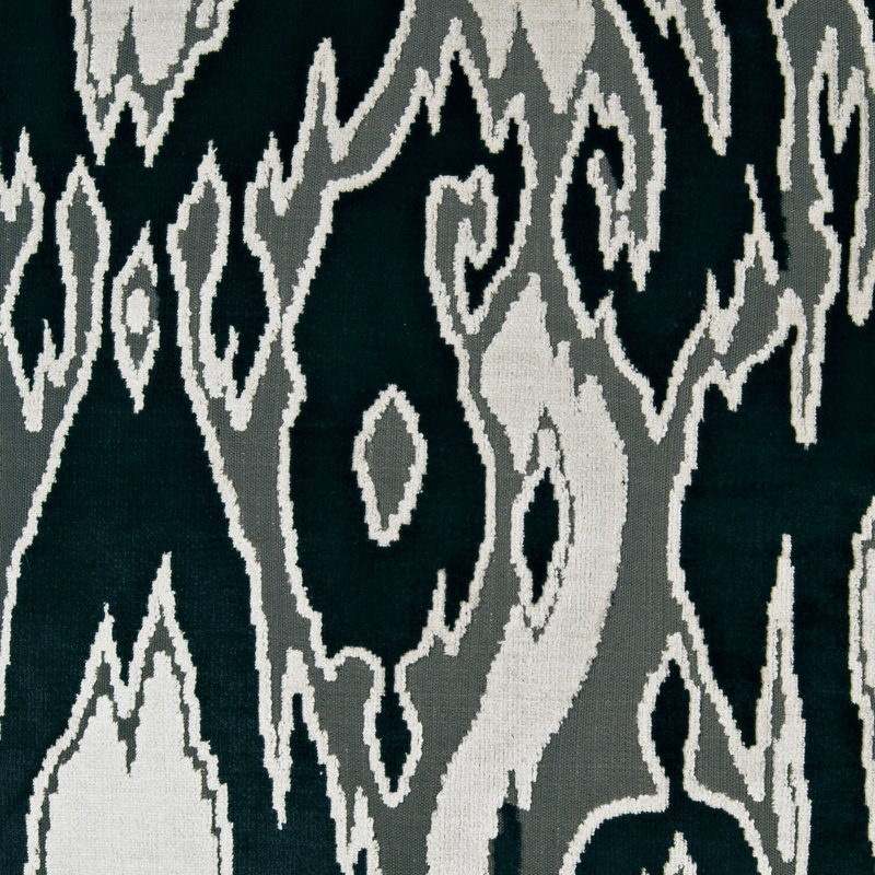Maldives Ikat Throw Pillow, Domino, Square 22"