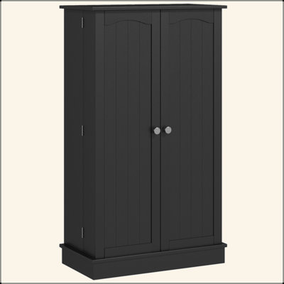 Garde-manger autoportant de 41 po - portes doubles, étagères totales à 17 niveaux (12 portes + 5 intérieures) et tablettes réglables