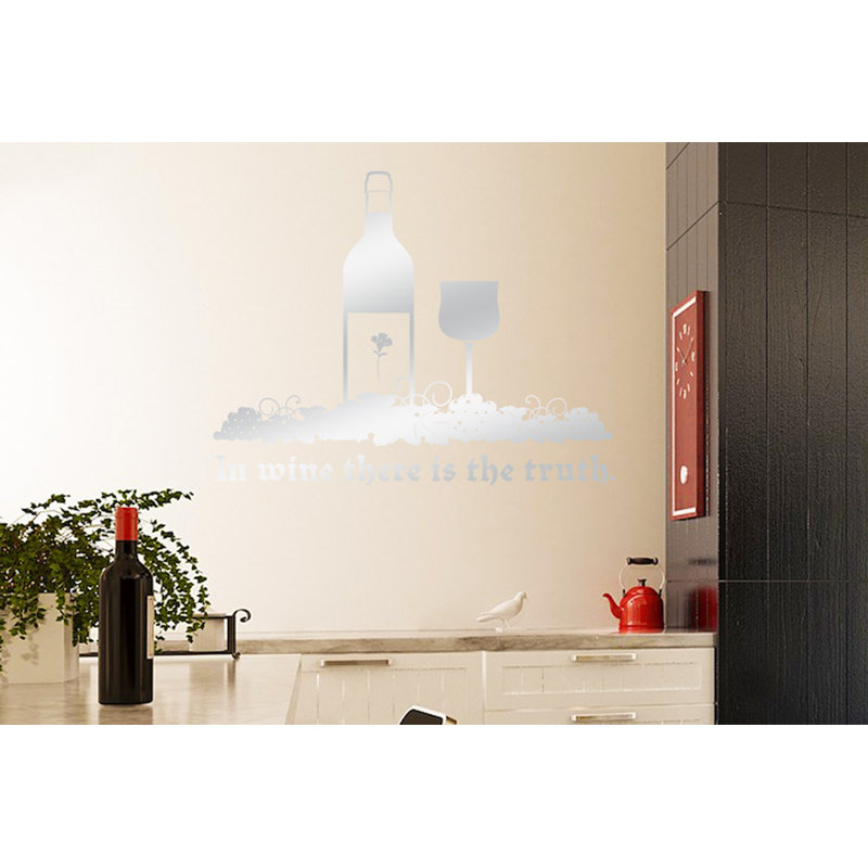 Food & Beverage Wall Decal, Shiny Silver, Large