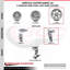 6 Inch V-Groove Semi Steel Swivel Caster Set with Roller Bearings 2 Brakes SCC