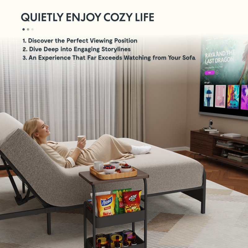 Queen Adjustable Bed Frame with Head Incline (0°–60°), Quiet Motor, Modern Design, Easy Assembly – Perfect for Relaxation & Pressure Relief