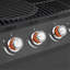 Barbecue à gaz propane 6 brûleurs de 55 pouces avec brûleur latéral de 12 000 BTU, grilles de cuisson en fonte, tablette latérale et roulettes verrouillables pour terrasse et jardin.