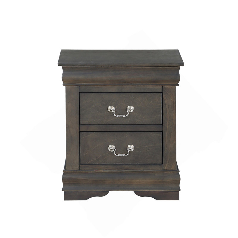 Table de chevet Louis Philippe, Gris foncé