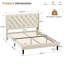 Upholstered Bed Frame with Diamond Button Tufted Headboard-1491723741-1491723743