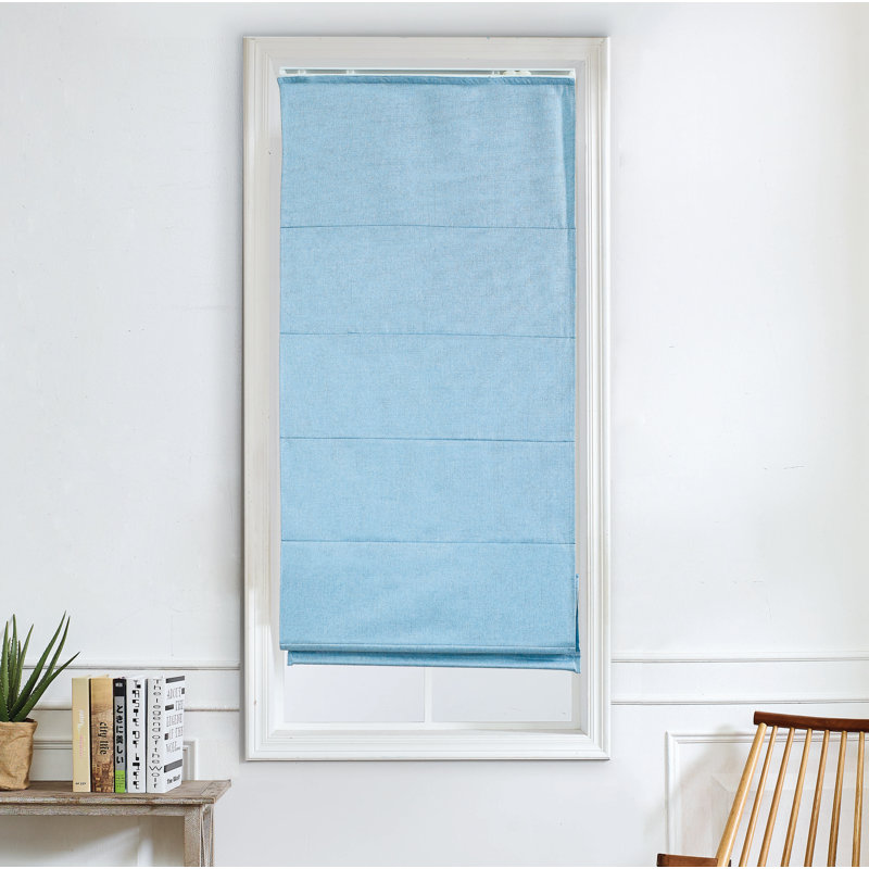 Rideau romain occultant, l 24 po x L 63 po, Bleu
