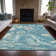 Machine Washable Indoor/Outdoor Xhevrie Teal Rug